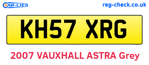 KH57XRG are the vehicle registration plates.