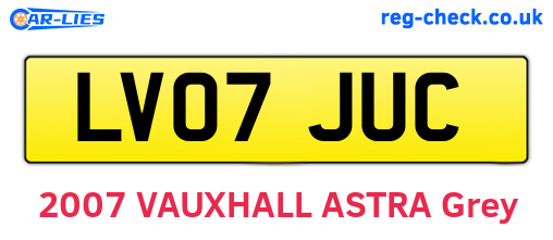 LV07JUC are the vehicle registration plates.