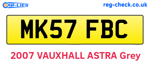 MK57FBC are the vehicle registration plates.