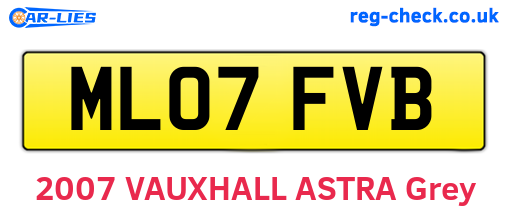 ML07FVB are the vehicle registration plates.