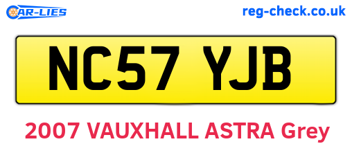 NC57YJB are the vehicle registration plates.