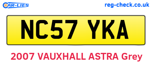 NC57YKA are the vehicle registration plates.