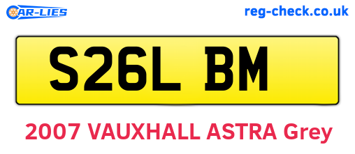 S26LBM are the vehicle registration plates.