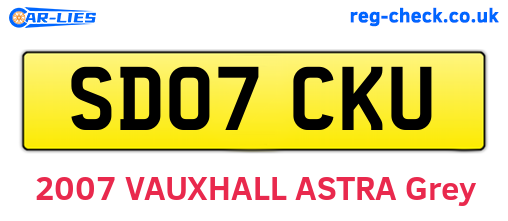 SD07CKU are the vehicle registration plates.