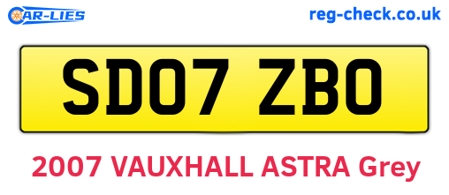SD07ZBO are the vehicle registration plates.
