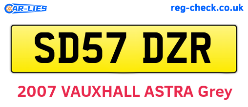 SD57DZR are the vehicle registration plates.