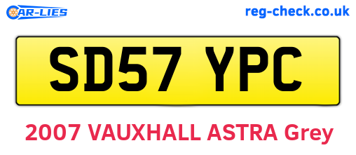 SD57YPC are the vehicle registration plates.
