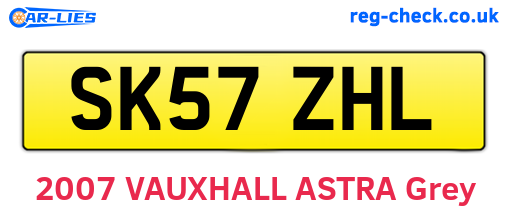 SK57ZHL are the vehicle registration plates.