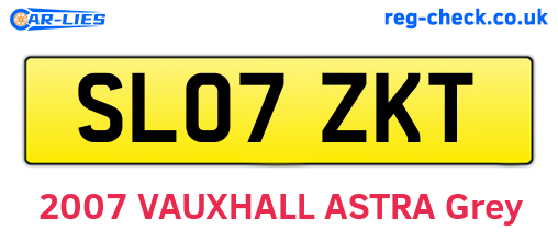 SL07ZKT are the vehicle registration plates.