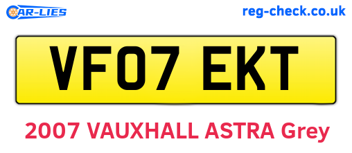 VF07EKT are the vehicle registration plates.