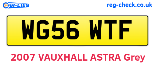 WG56WTF are the vehicle registration plates.