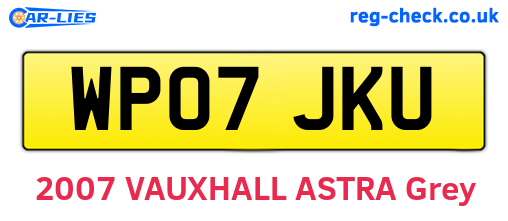WP07JKU are the vehicle registration plates.