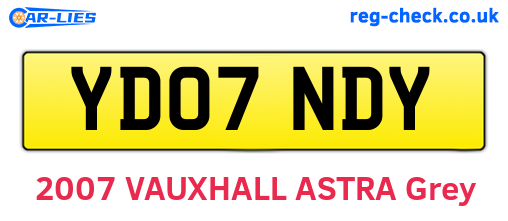 YD07NDY are the vehicle registration plates.