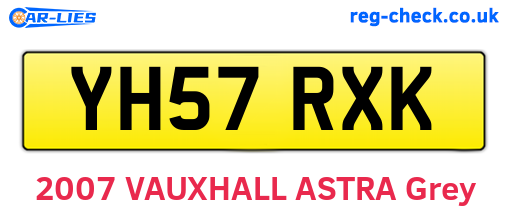 YH57RXK are the vehicle registration plates.