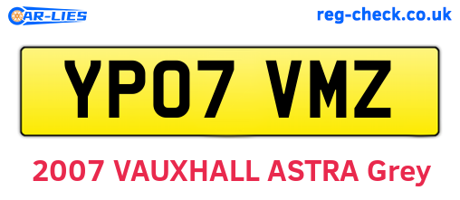 YP07VMZ are the vehicle registration plates.