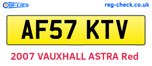 AF57KTV are the vehicle registration plates.