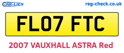 FL07FTC are the vehicle registration plates.
