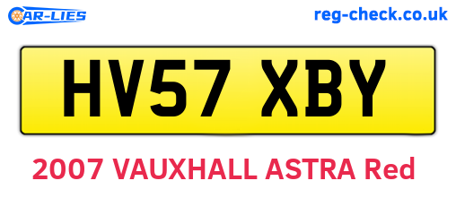 HV57XBY are the vehicle registration plates.