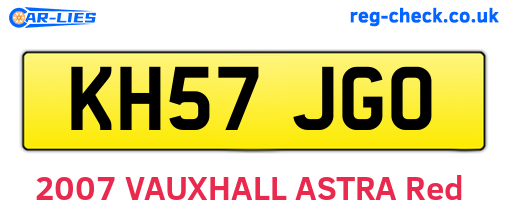 KH57JGO are the vehicle registration plates.