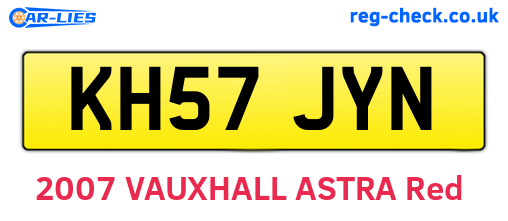 KH57JYN are the vehicle registration plates.