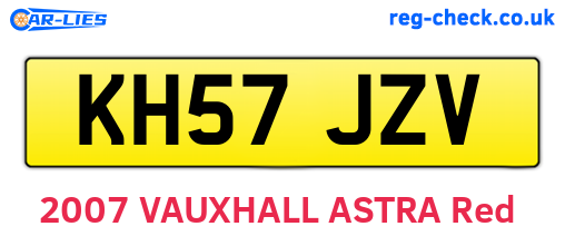 KH57JZV are the vehicle registration plates.