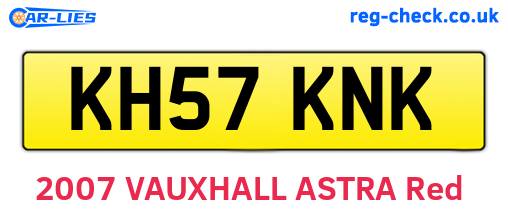 KH57KNK are the vehicle registration plates.