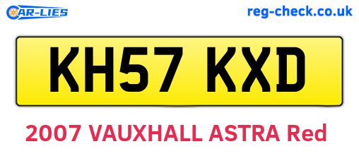 KH57KXD are the vehicle registration plates.