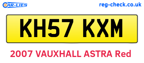 KH57KXM are the vehicle registration plates.