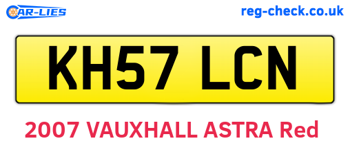 KH57LCN are the vehicle registration plates.