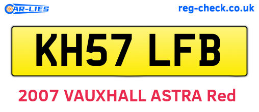 KH57LFB are the vehicle registration plates.