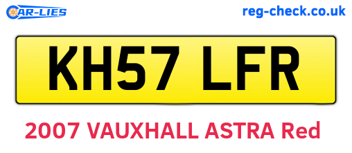 KH57LFR are the vehicle registration plates.