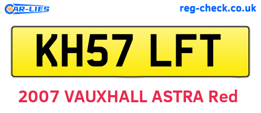 KH57LFT are the vehicle registration plates.