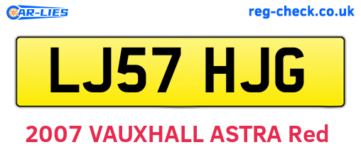 LJ57HJG are the vehicle registration plates.