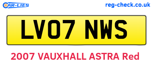 LV07NWS are the vehicle registration plates.