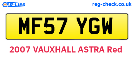 MF57YGW are the vehicle registration plates.