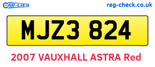MJZ3824 are the vehicle registration plates.