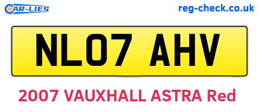 NL07AHV are the vehicle registration plates.