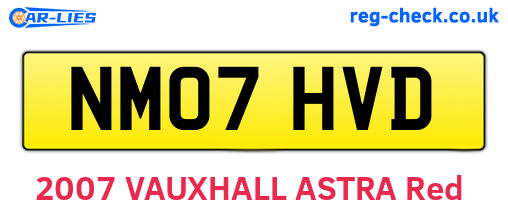 NM07HVD are the vehicle registration plates.