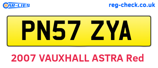 PN57ZYA are the vehicle registration plates.