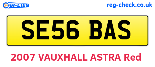 SE56BAS are the vehicle registration plates.