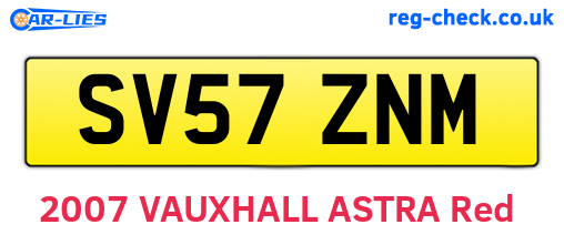 SV57ZNM are the vehicle registration plates.