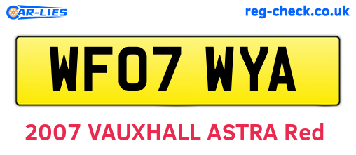 WF07WYA are the vehicle registration plates.