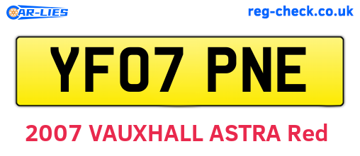 YF07PNE are the vehicle registration plates.