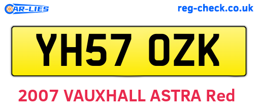 YH57OZK are the vehicle registration plates.