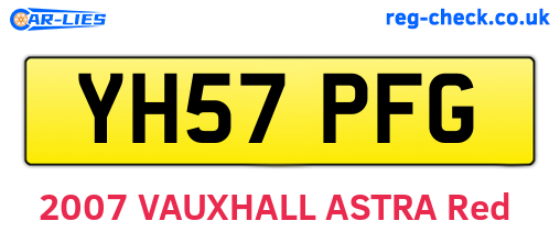 YH57PFG are the vehicle registration plates.