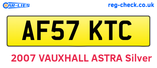 AF57KTC are the vehicle registration plates.