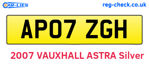 AP07ZGH are the vehicle registration plates.