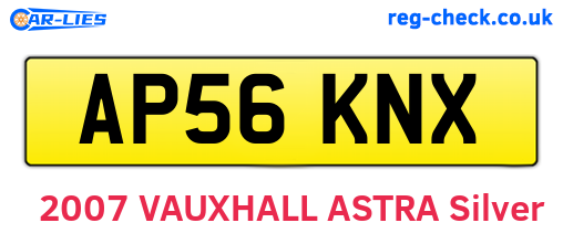 AP56KNX are the vehicle registration plates.