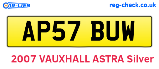 AP57BUW are the vehicle registration plates.