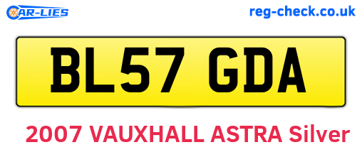 BL57GDA are the vehicle registration plates.